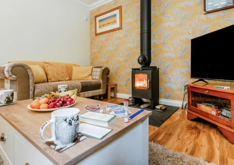 The living area at Buzzards Cottage, Redruth