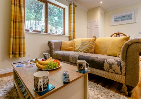 The living area at Buzzards Cottage, Redruth