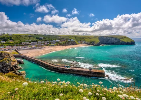 With soft sand, tall cliffs and a great surf break, nearby Portreath Beach is hugely popular amongst swimmers & surfers alike
