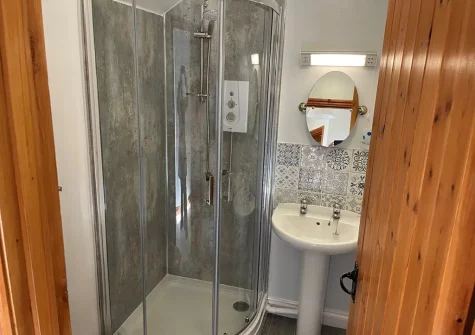 Bedroom #1 shower room at Buzzards Reach, Lower Treslea Farm, Treslea
