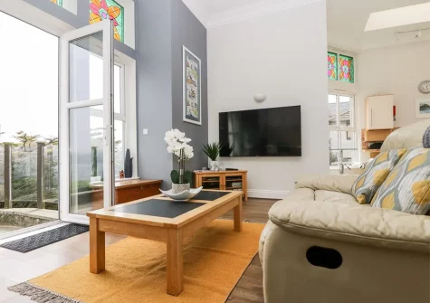 The living area at By The Sea, Newquay