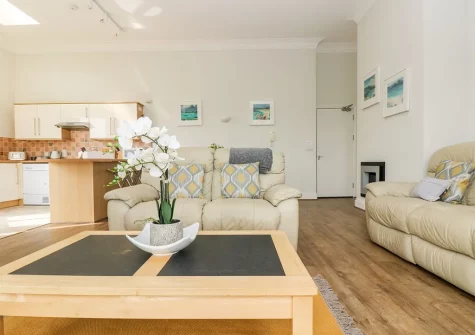 The living area at By The Sea, Newquay