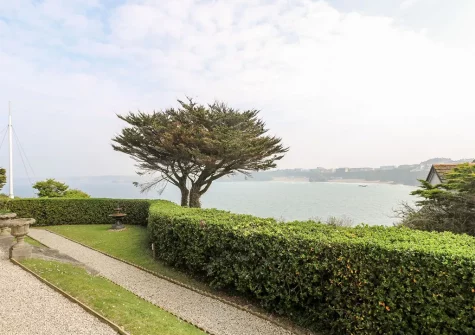 The communal garden at By The Sea, Newquay