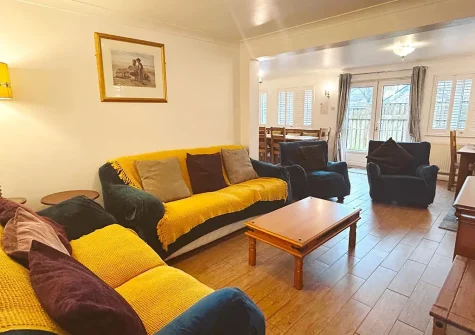 The living area at Byre Cottage, Bagbeare, Thornbury