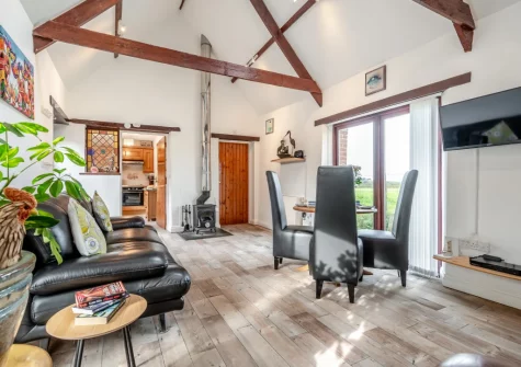 The living area at Byre Cottage, Padstow