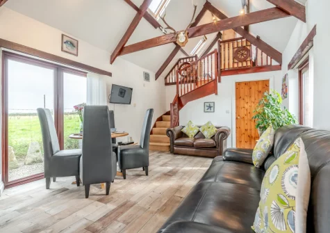 The living area at Byre Cottage, Padstow