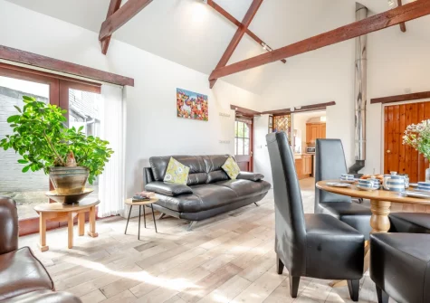 The living area at Byre Cottage, Padstow