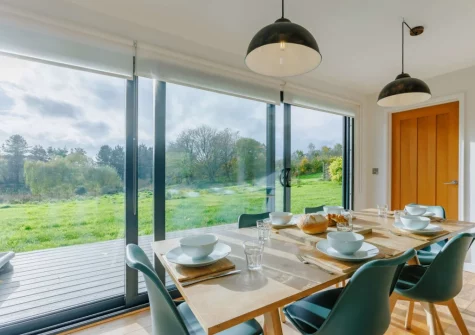 The dining area at Cabana Lakeside Lodge 2, Whitnage