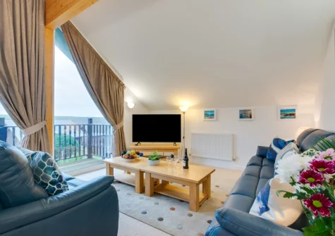 The first floor living room at Calypso, Retallack Resort & Spa, Winnard's Perch