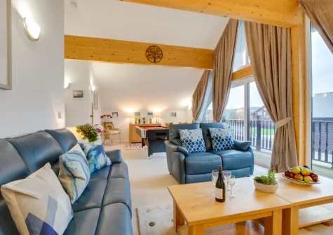 The first floor living room at Calypso, Retallack Resort & Spa, Winnard's Perch