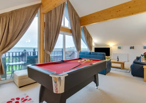 The first floor living room at Calypso, Retallack Resort & Spa, Winnard's Perch