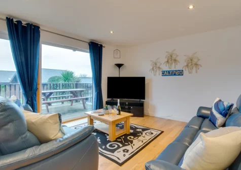 The living area at Calypso, Retallack Resort & Spa, Winnard's Perch