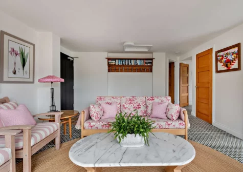 The living area at Camellia Cottage In The Tamar Valley, Bere Alston