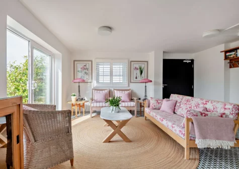 The living area at Camellia Cottage In The Tamar Valley, Bere Alston