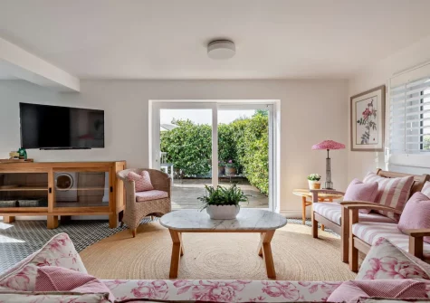 The living area at Camellia Cottage In The Tamar Valley, Bere Alston