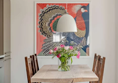 The dining area at Camellia Cottage In The Tamar Valley, Bere Alston