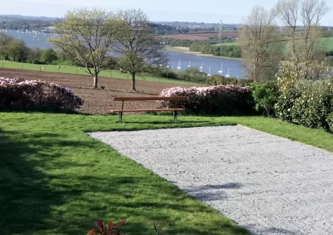 The shared petanque pitch at Camellia Cottage In The Tamar Valley, Bere Alston