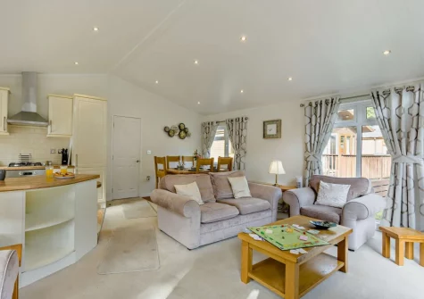 The living area at Camellia Lodge, Meldon Lodge Park, Meldon