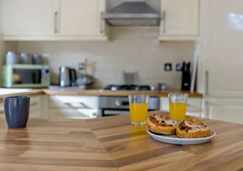 The kitchen at Camellia Lodge, Meldon Lodge Park, Meldon
