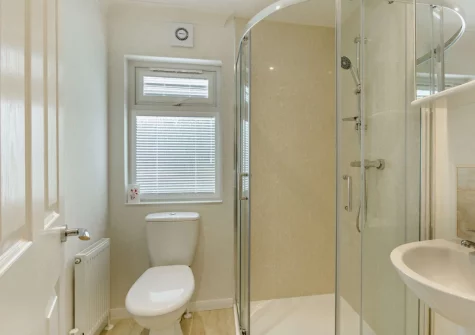 Bedroom #1 en-suite shower room at Camellia Lodge, Meldon Lodge Park, Meldon