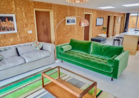 The living area at Candlecroft HQ, St Agnes