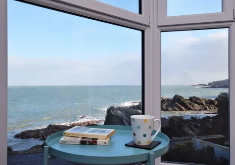 The sea view from the living area at Capstone 4 Sea Spray, Ilfracombe