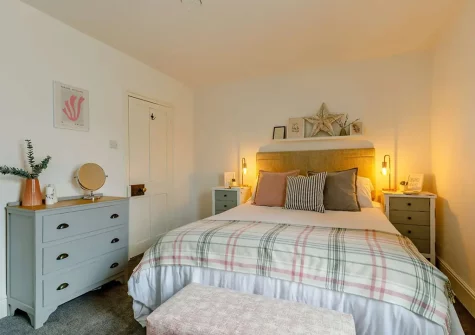 Bedroom #1 at Captains Cottage, Brixham