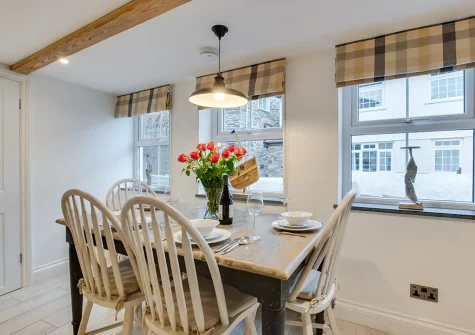 The dining area at Captains Cottage, Padstow