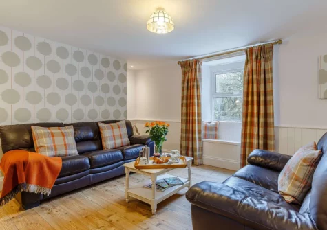 The living room at Cardew, Trevalga