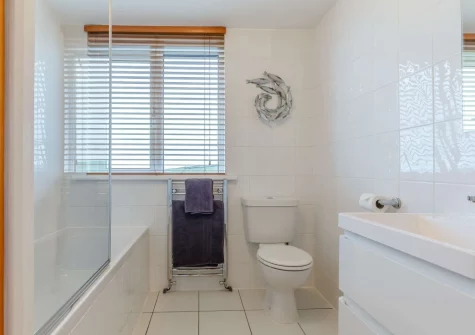 The bathroom at Cardew, Trevalga