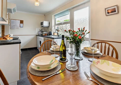The kitchen & dining area at Carew Villa, St Day