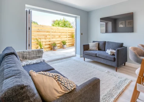 The living area at Carlyon Bay Lodge, Carlyon Bay