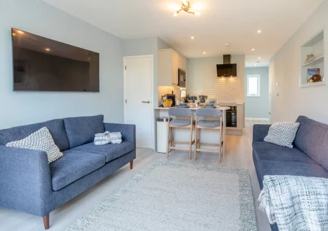 The living area at Carlyon Bay Lodge, Carlyon Bay