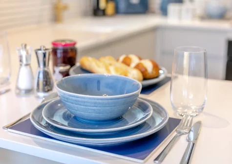 The breakfast bar at Carlyon Bay Lodge, Carlyon Bay