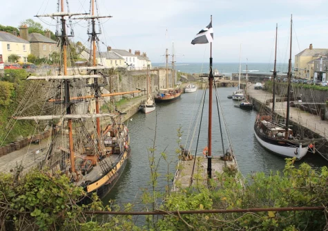 Historic Charlestown with its famous tall ships in the harbour is a short distance away
