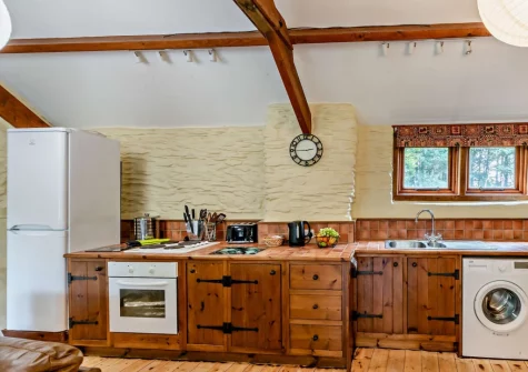 The kitchen at Cart Linhay Cottage, Bittadon