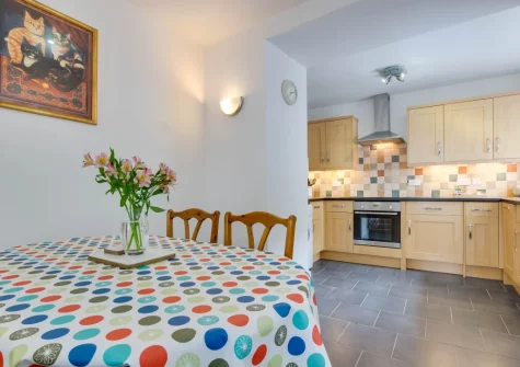The kitchen & dining area at Carvosso, Mousehole