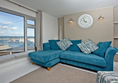 The living area at Castaway Cottage, Brixham