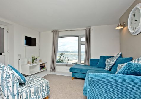 The living area at Castaway Cottage, Brixham