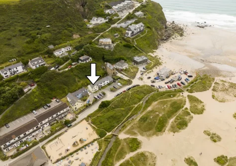 From Castaways its mere steps to the golden sands of Porthtowan Beach