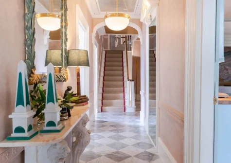 The entance hallway at Castle Lodge, Truro