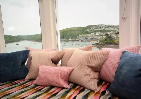 The living area at Castle View, Fowey
