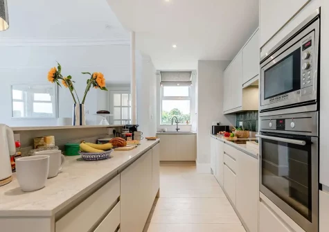 The kitchen at Castle View, Fowey