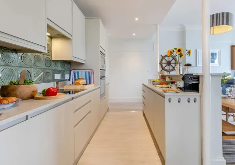 The kitchen at Castle View, Fowey
