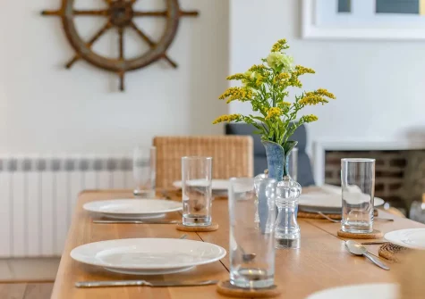 The dining area at Castle View, Fowey