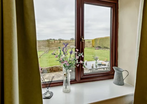 The view from the living area at Cedar Cottage, Woolsery