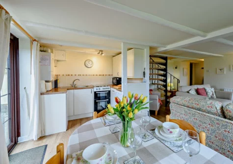 The kitchen & dining area at Cedar Cottage, Woolsery