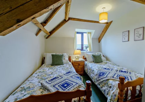 Bedroom #2 at Cedar Cottage, Woolsery