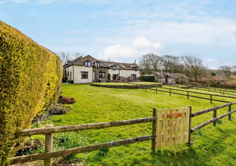 The expansive garden at Cedar Cottage, Woolsery