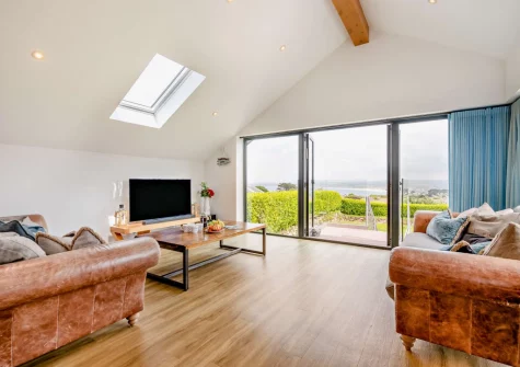 The living area at Cedar Lodge, Carbis Bay